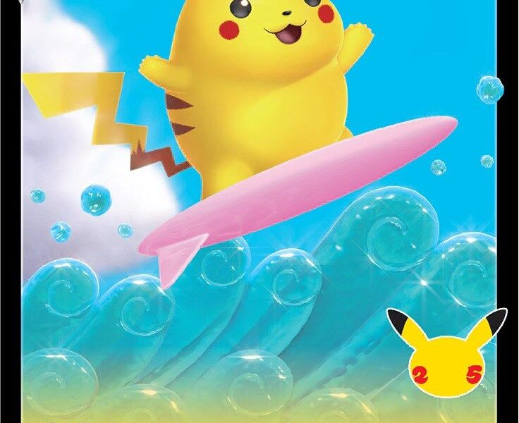 Surfing Pikachu V Pokemon Kaart
