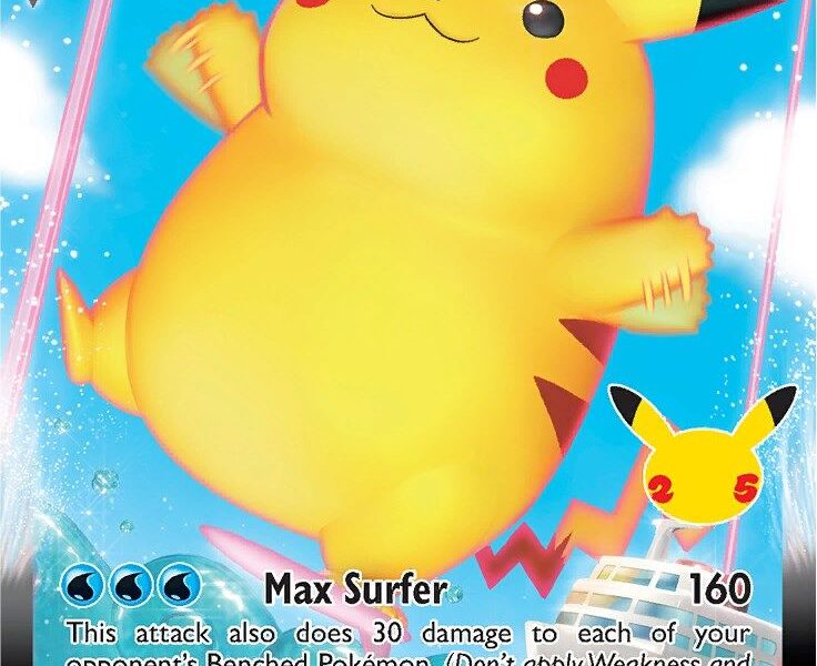 Surfing Pikachu VMAX Pokemon Kaart