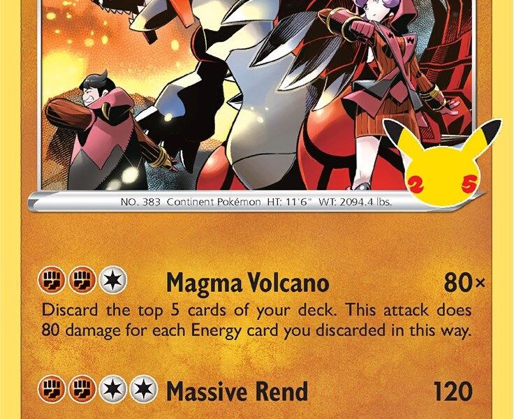 Groudon Pokemon Kaart