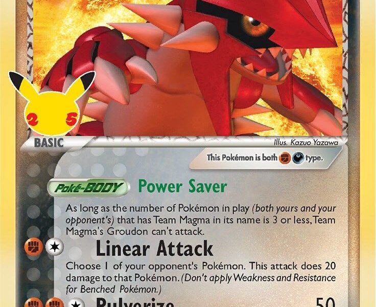 Team Magma’s Groudon Pokemon Kaart