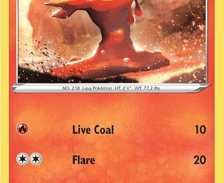Slugma Pokemon Kaart