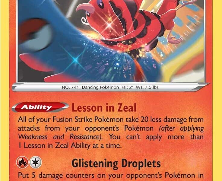 Oricorio Pokemon Kaart