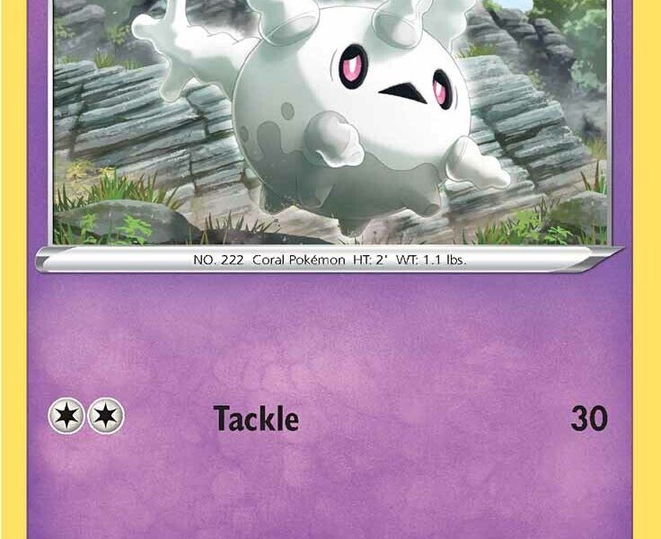 Galarian Corsola Pokemon Kaart