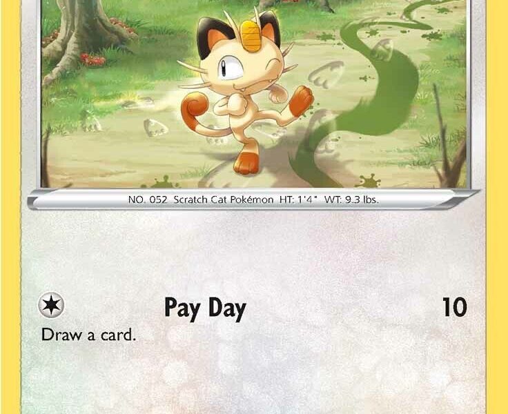 Meowth Pokemon Kaart