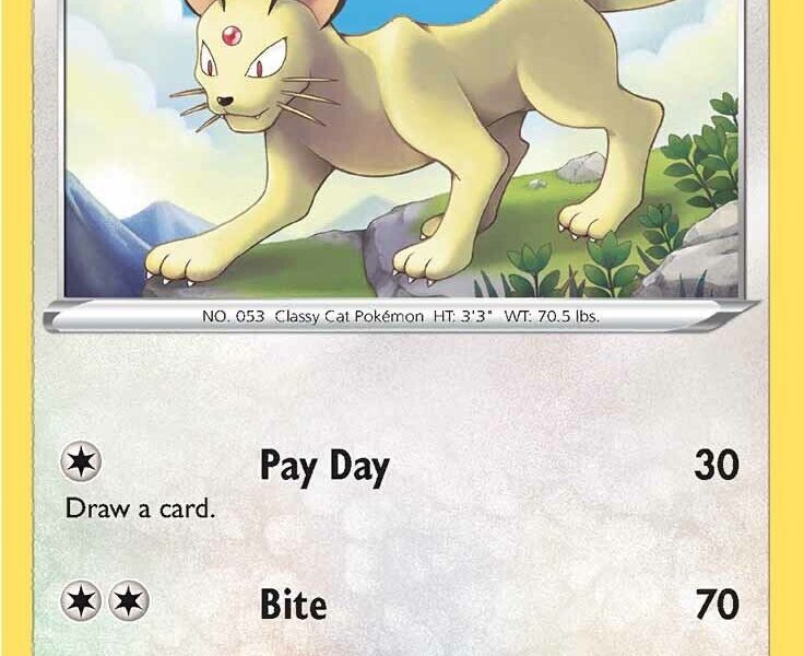 Persian Pokemon Kaart