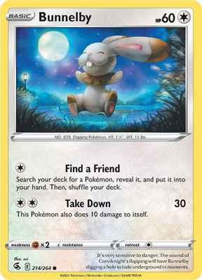 Bunnelby Pokemon Kaart