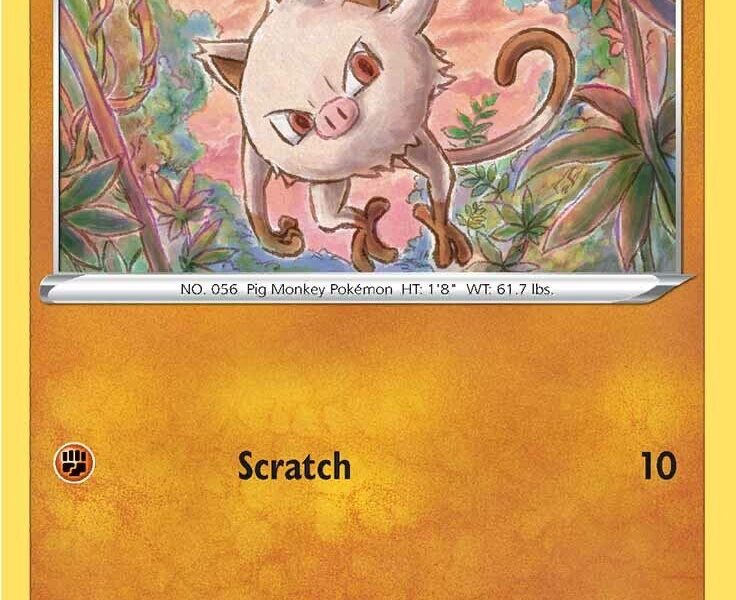 Mankey Pokemon Kaart