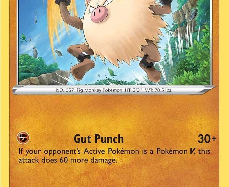 Primeape Pokemon Kaart