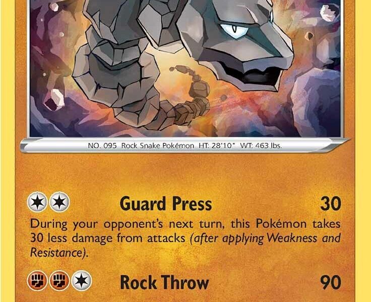 Onix Pokemon Kaart