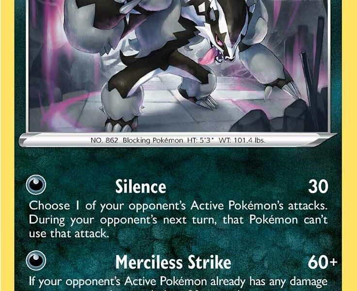 Galarian Obstagoon Pokemon Kaart