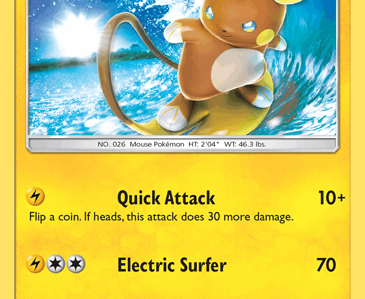 Alolan Raichu Pokemon Kaart