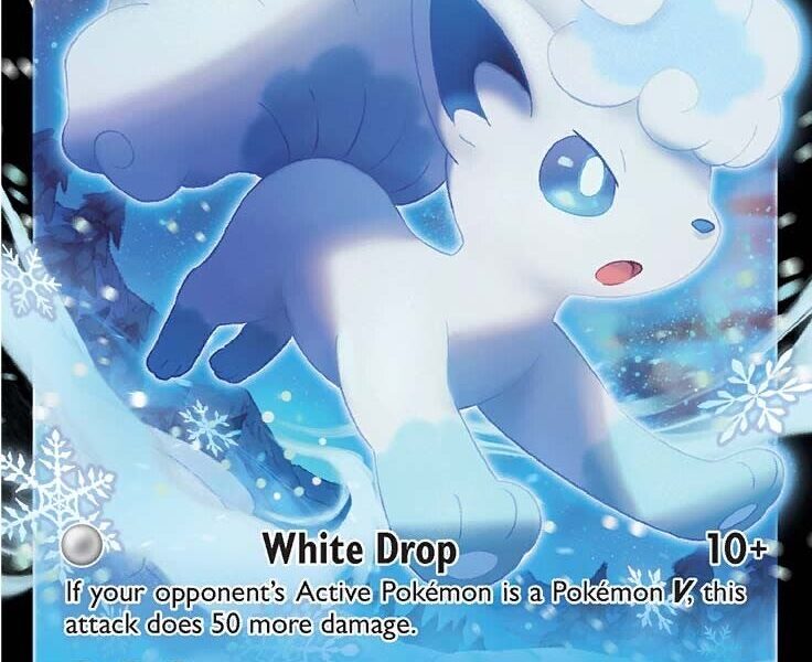 Alolan Vulpix V Pokemon Kaart
