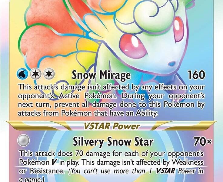 Alolan Vulpix VSTAR (Secret) Pokemon Kaart
