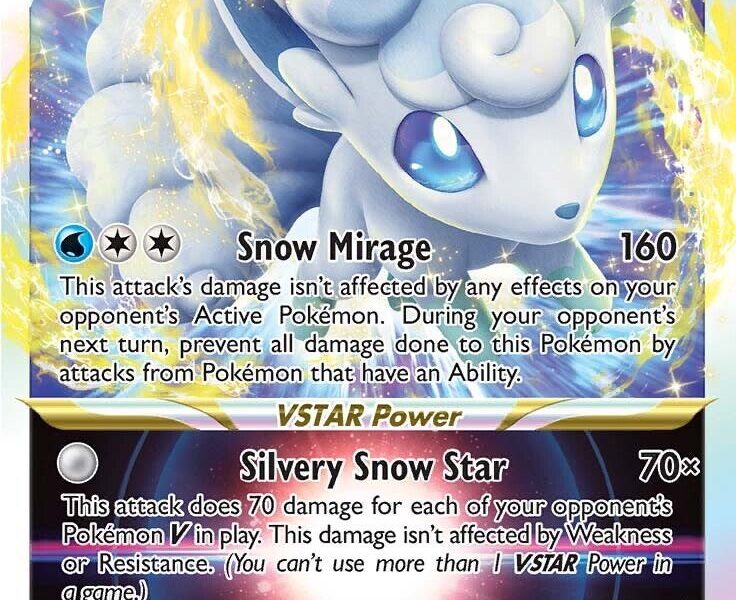 Alolan Vulpix VSTAR Pokemon Kaart