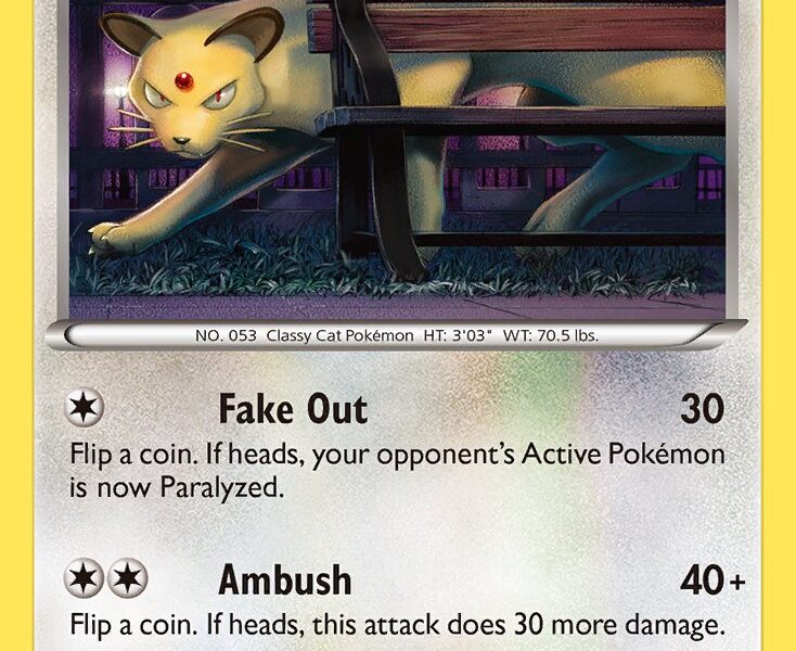 Persian Pokemon Kaart