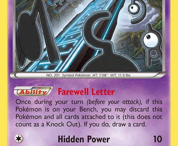 Unown Pokemon Kaart
