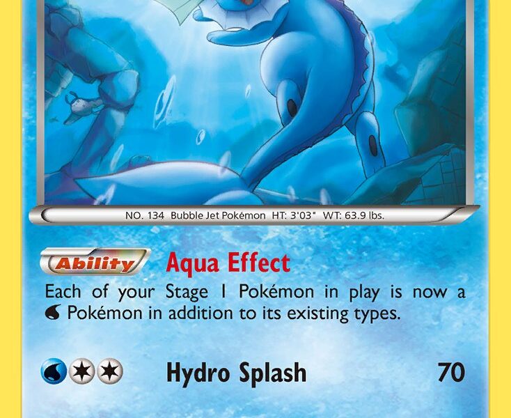 Vaporeon Pokemon Kaart