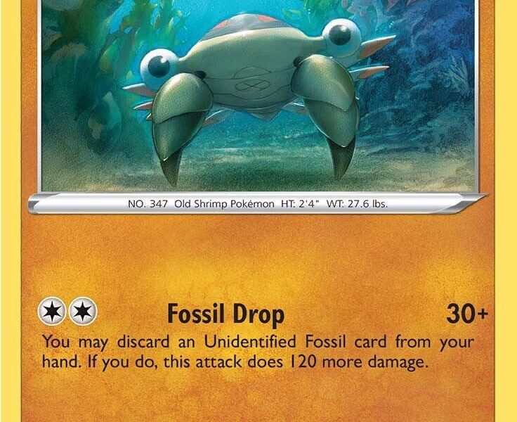 Anorith Pokemon Kaart
