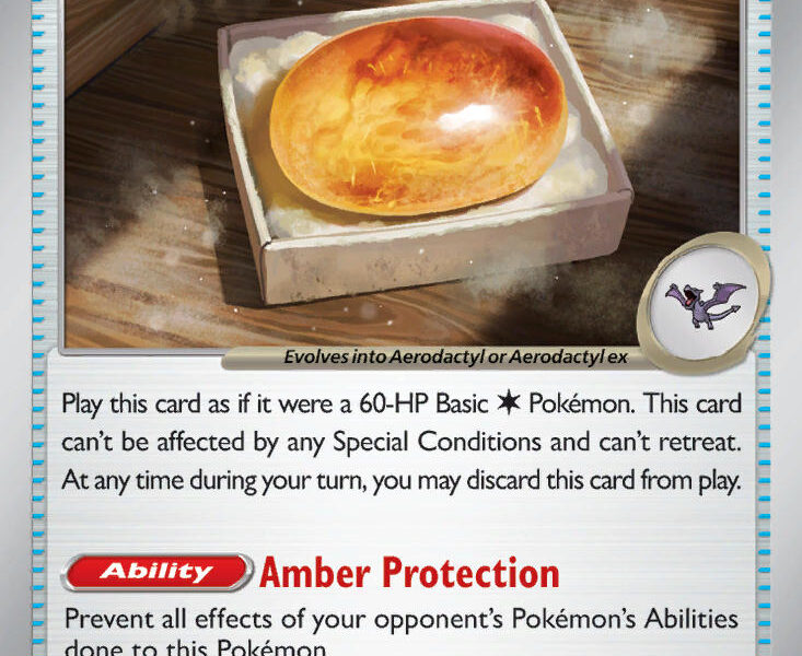 Antique Old Amber Pokemon Kaart