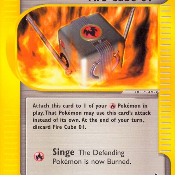 Fire Cube 01 Pokemon Kaart