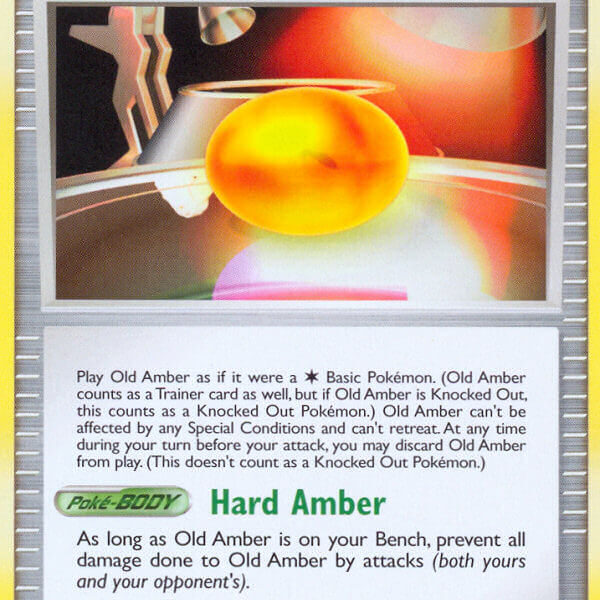 Old Amber Pokemon Kaart