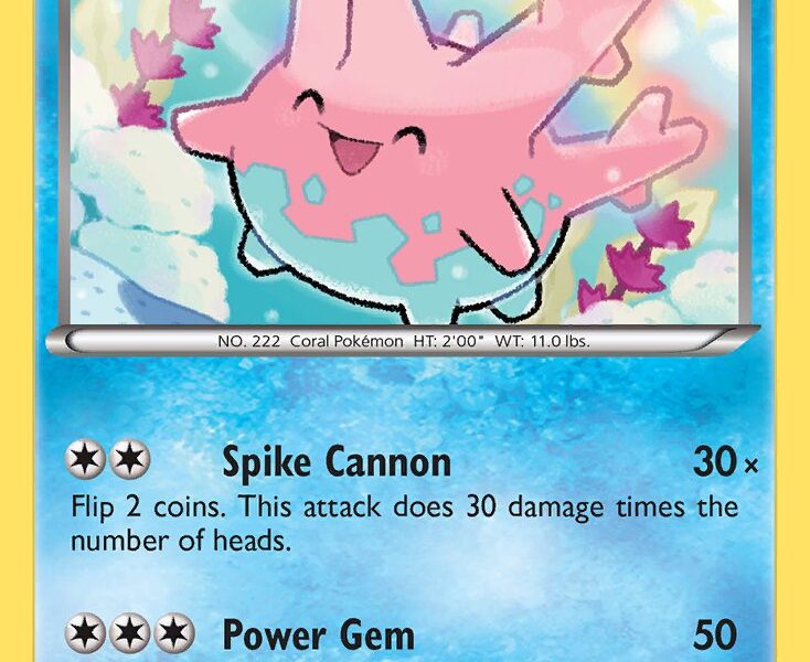 Corsola Pokemon Kaart