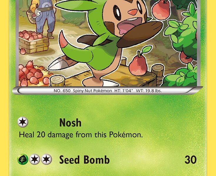 Chespin Pokemon Kaart