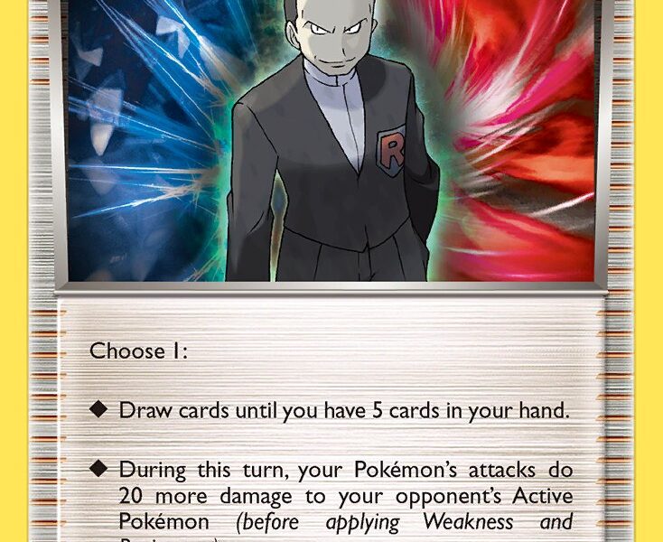 Giovanni’s Scheme Pokemon Kaart