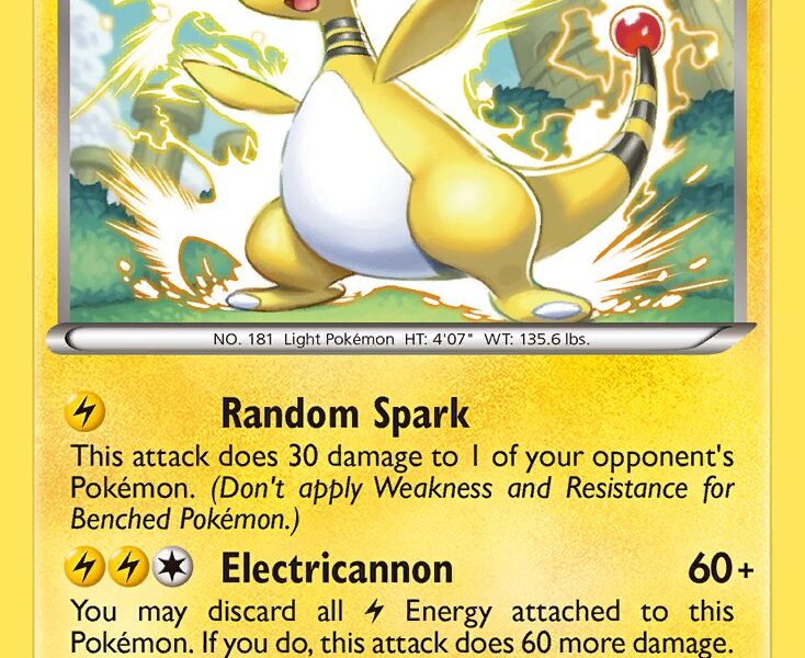 Ampharos Pokemon Kaart