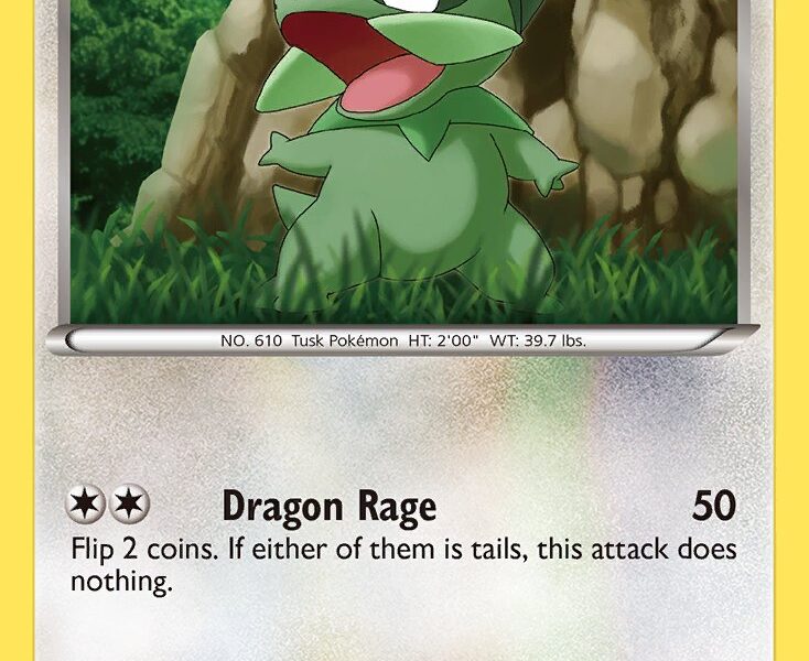 Axew Pokemon Kaart
