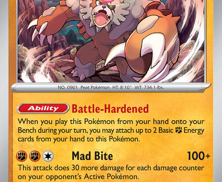 Bloodmoon Ursaluna Pokemon Kaart