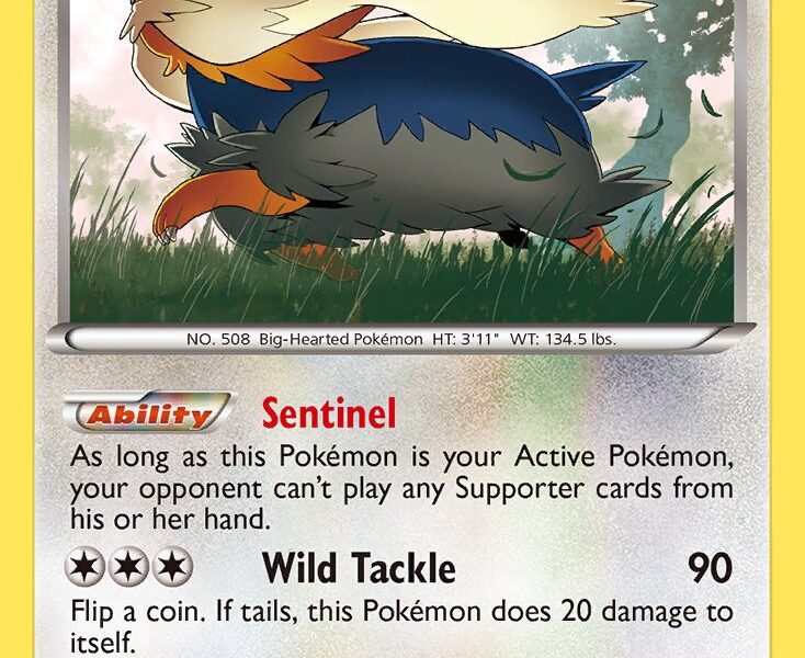 Stoutland Pokemon Kaart