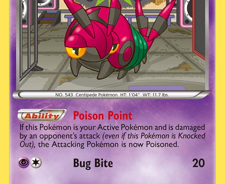 Venipede Pokemon Kaart