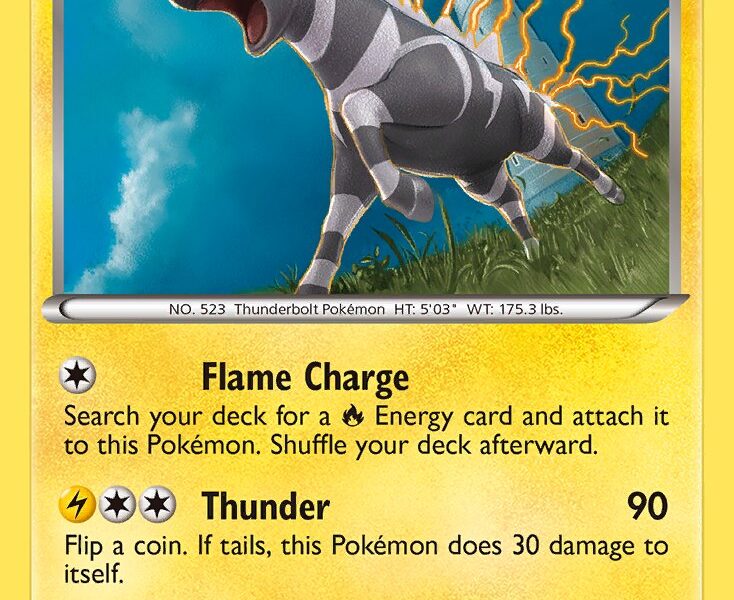 Zebstrika Pokemon Kaart