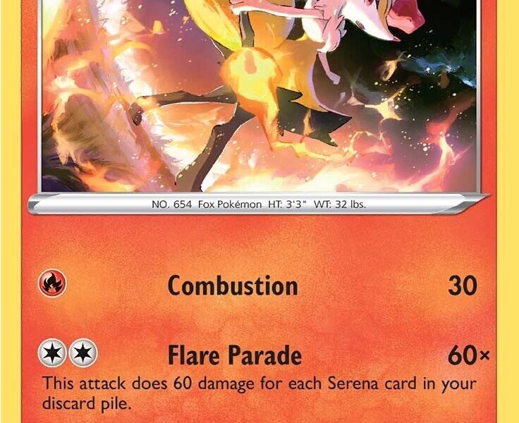 Braixen Pokemon Kaart