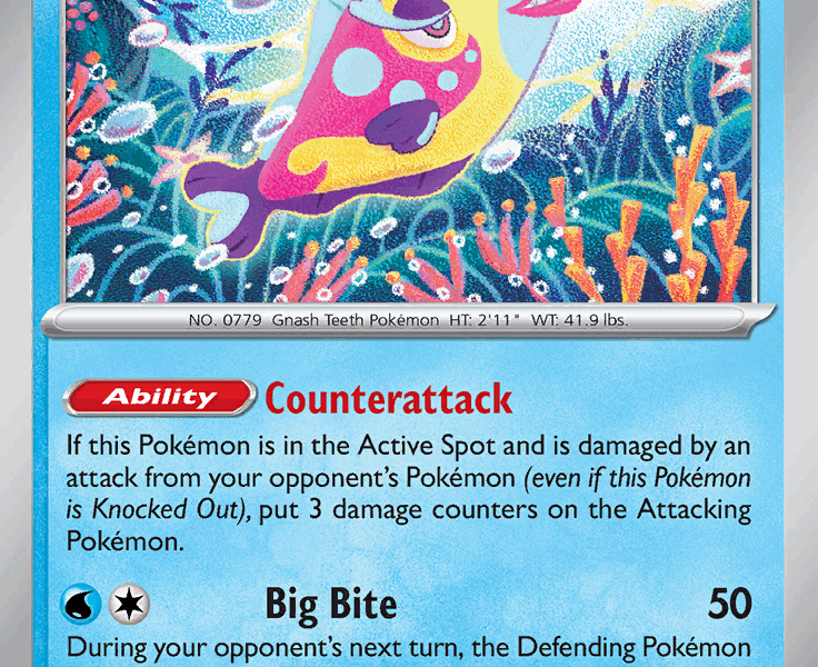 Bruxish Pokemon Kaart