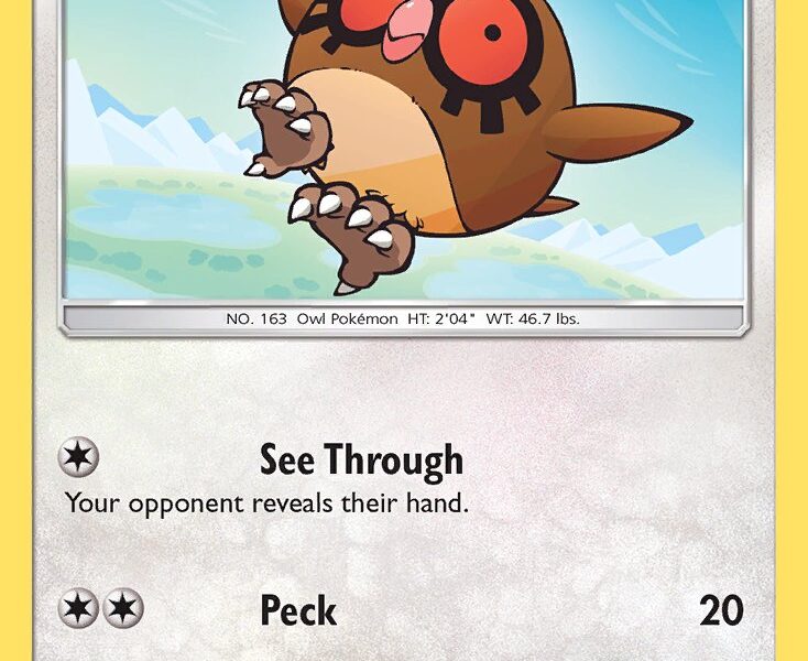 Hoothoot Pokemon Kaart