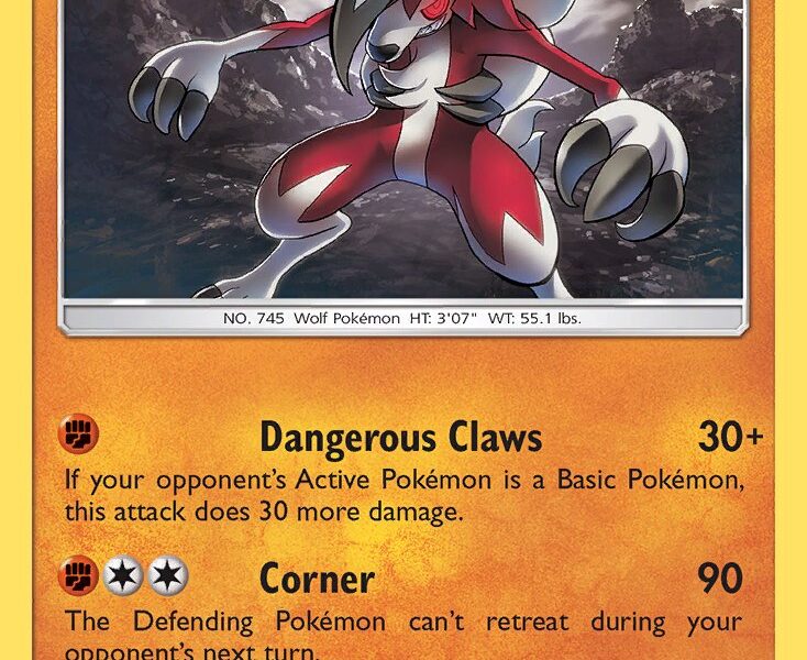 Lycanroc Pokemon Kaart