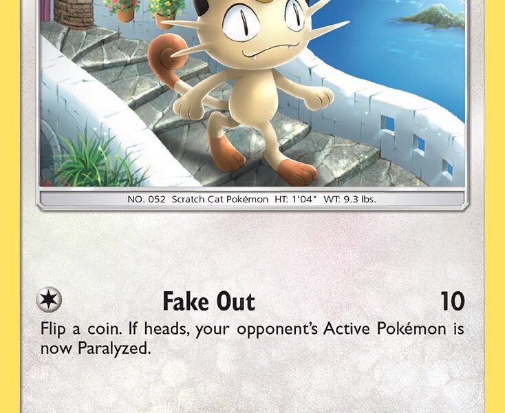 Meowth Pokemon Kaart