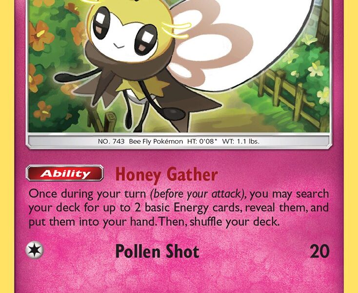 Ribombee Pokemon Kaart