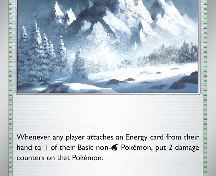 Calamitous Snowy Mountain Pokemon Kaart