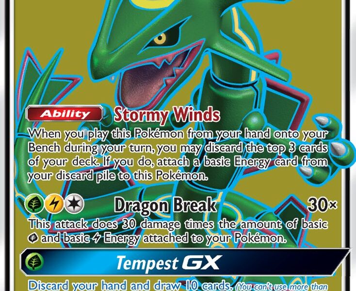 Rayquaza-GX Pokemon Kaart