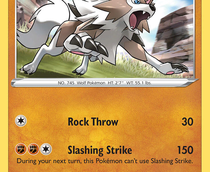 Lycanroc Pokemon Kaart