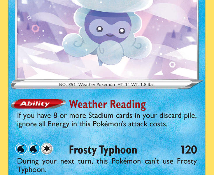 Castform Snowy Form Pokemon Kaart