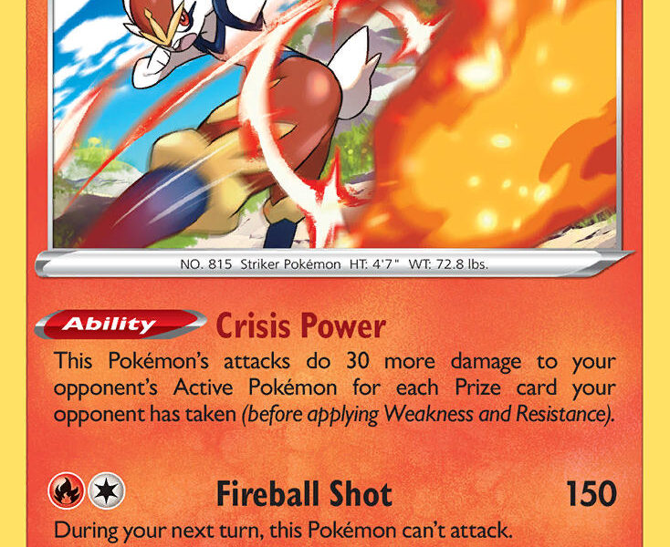 Cinderace Pokemon Kaart