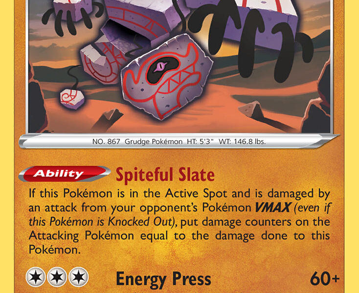 Galarian Runerigus Pokemon Kaart