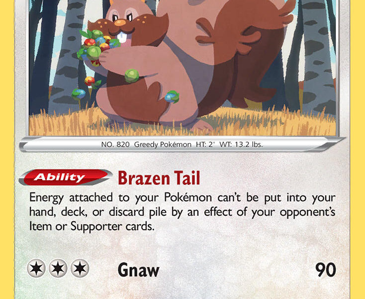 Greedent Pokemon Kaart