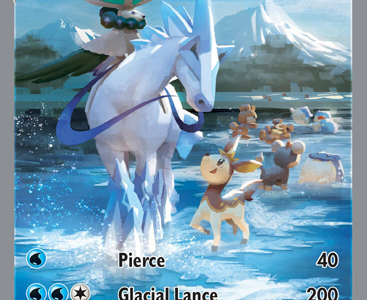 Ice Rider Calyrex V Pokemon Kaart