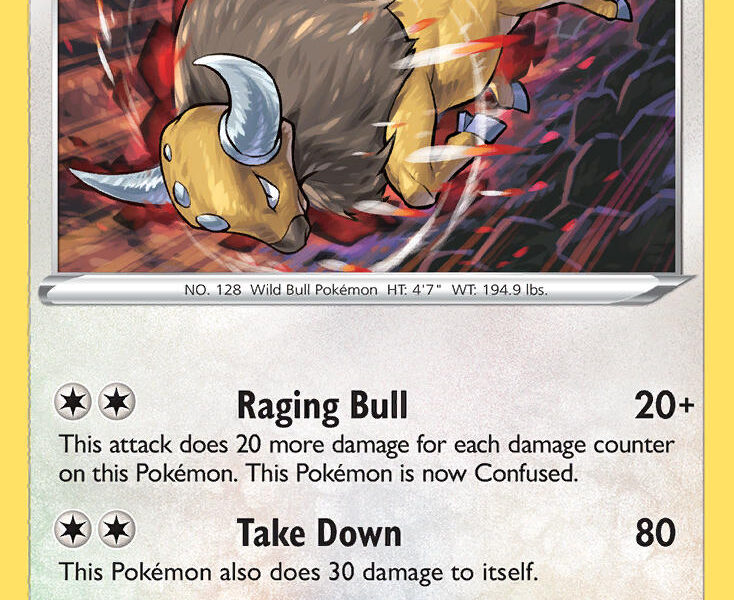 Tauros Pokemon Kaart