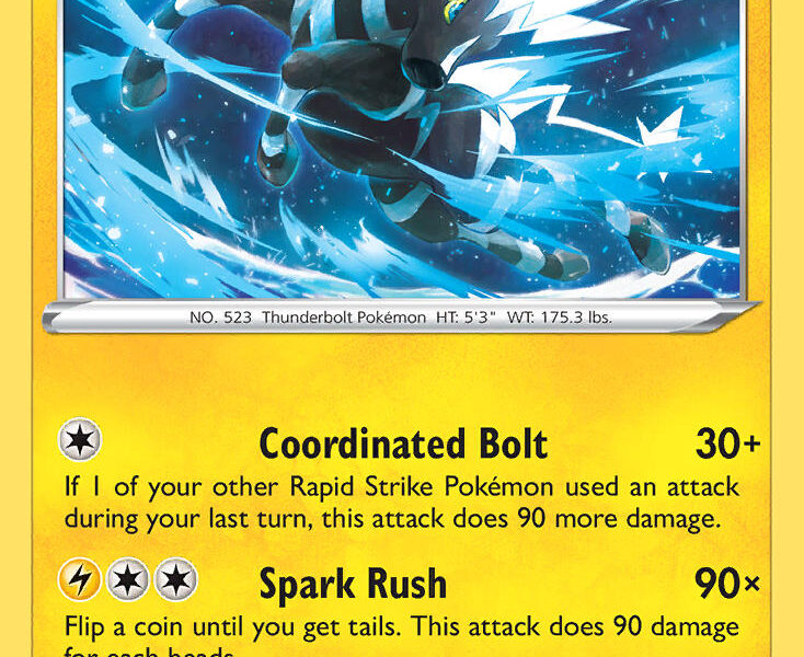 Zebstrika Pokemon Kaart
